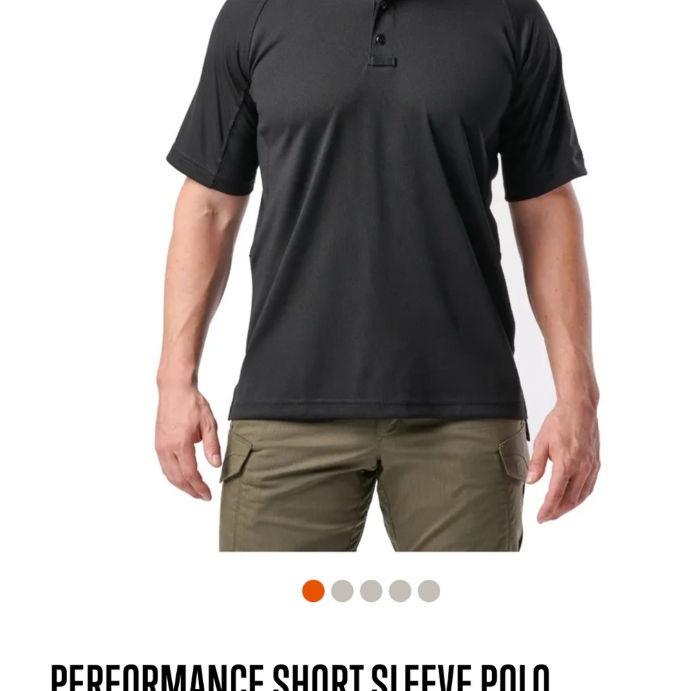 NIB TWO 5.11 Tactical Black Short Sleeve Polos